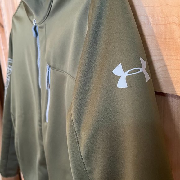 Under Armour Youth Storm2 Coldgear Infrared Zip Up Jacket Green L Large - Picture 4 of 6